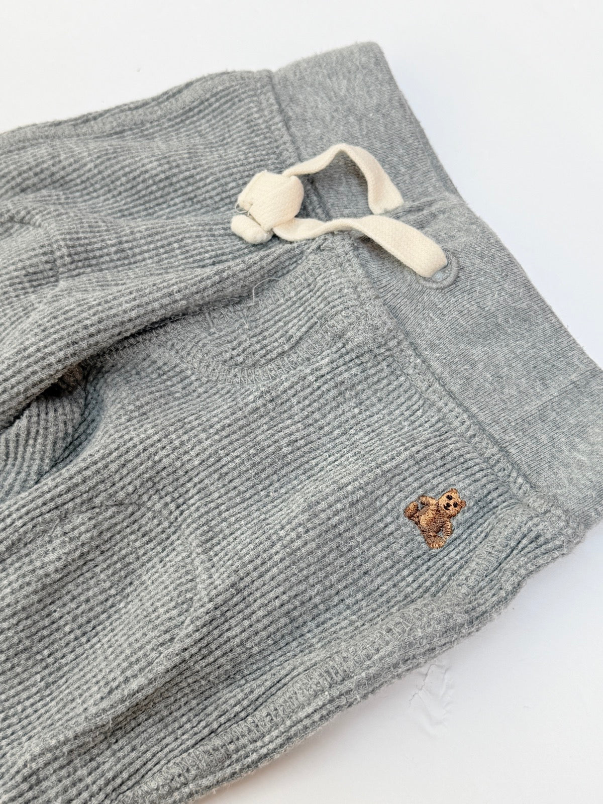 Baby Gap Gray Waffle Knit Jogger Pants 3-6m