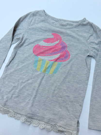 Place Cupcake Lace Hem T-Shirt Size 7/8