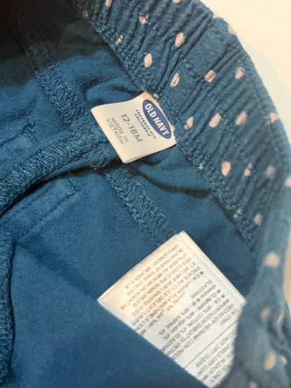 Old Navy Polka Dot Blue Pants 12-18M