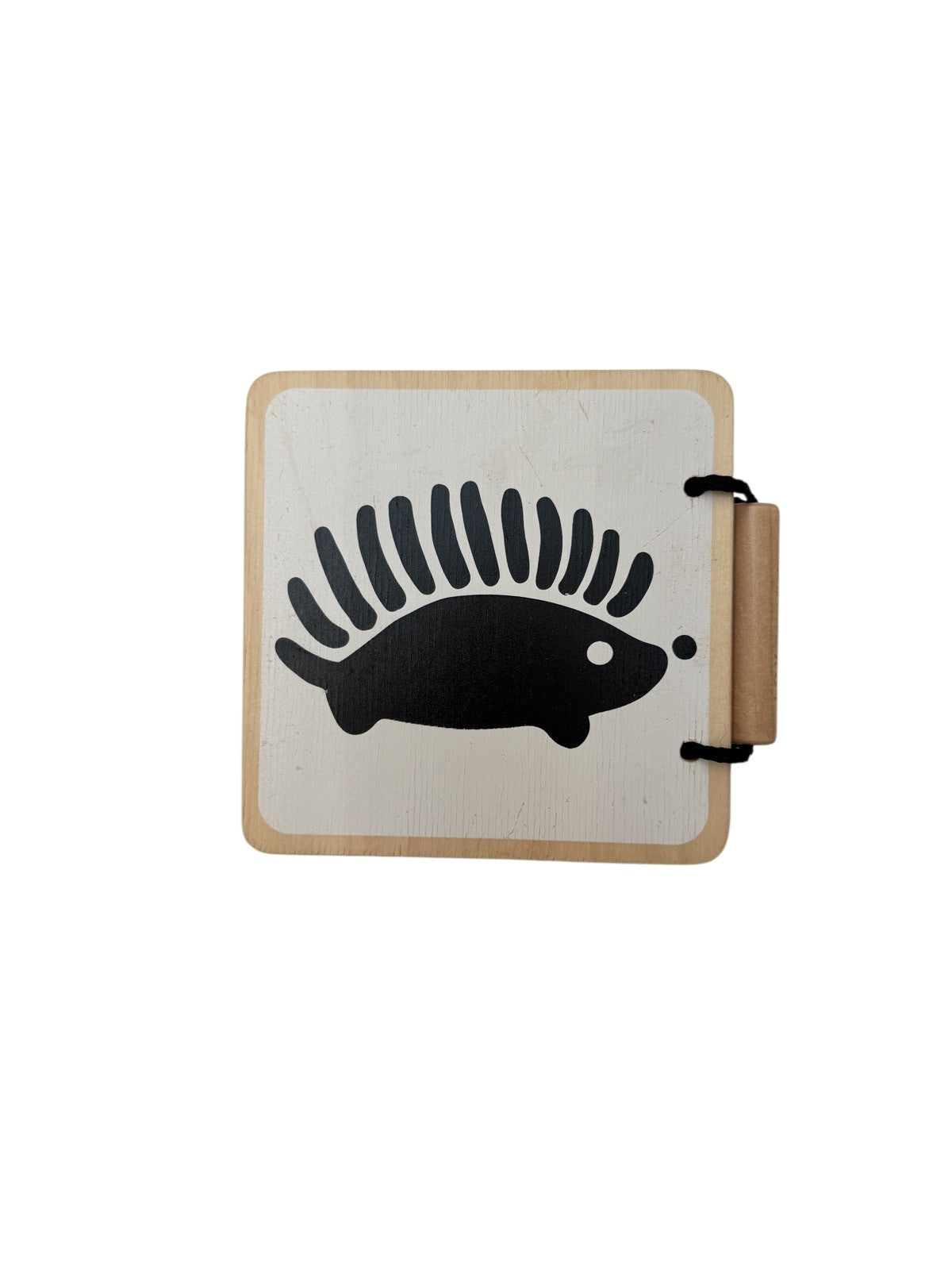 Lovevery Wooden High-Contrast Hedgehog Board Book