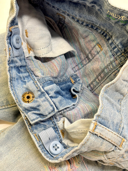 Baby Gap Colourful Thread Distressed Light Wash Jeans 12-18m