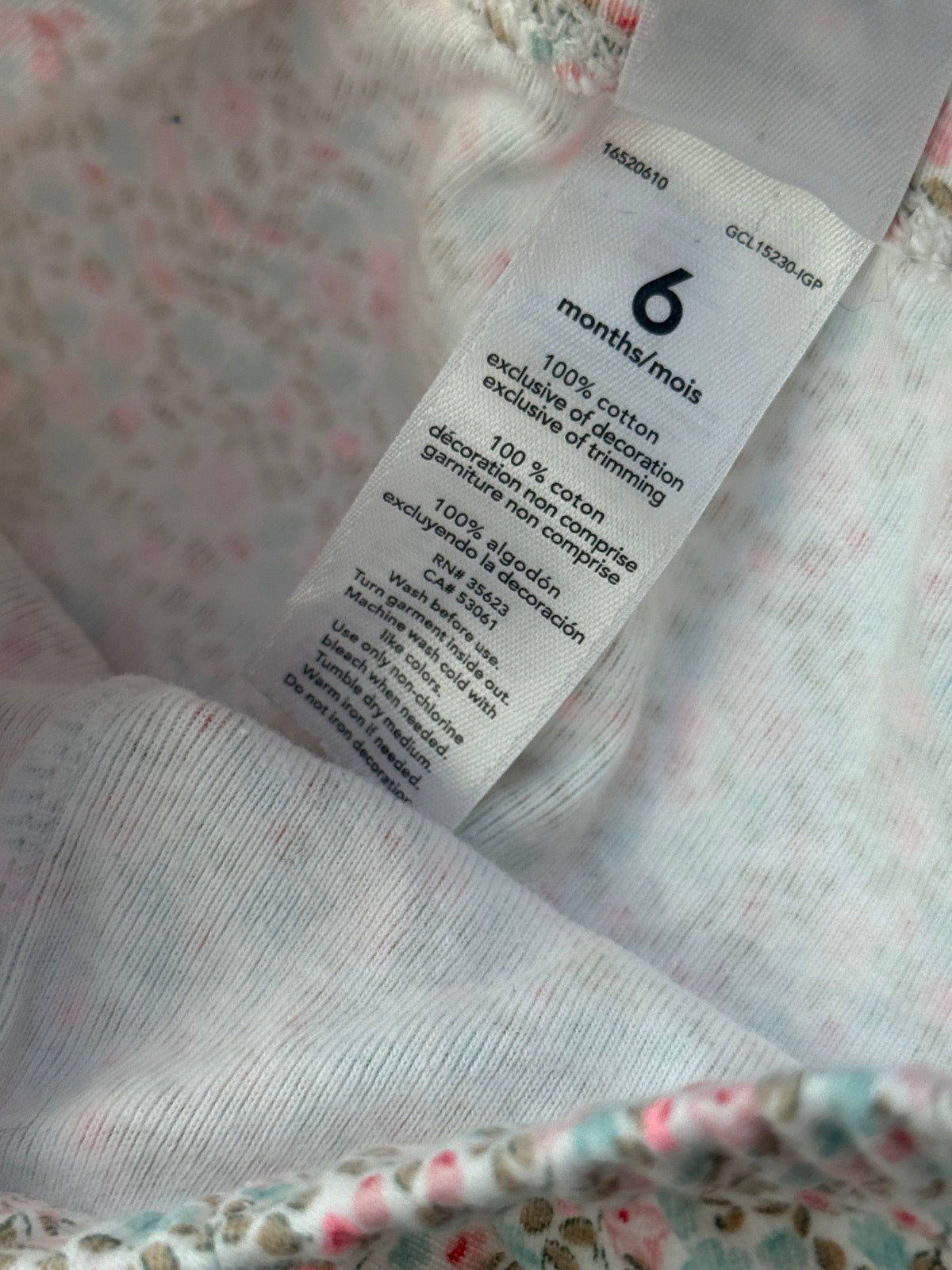 Carter's Floral Leggings 6 Months