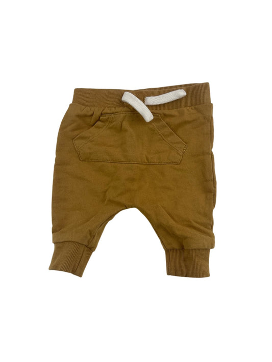 Little Earthling Mustard Jogger Pants 0-3M