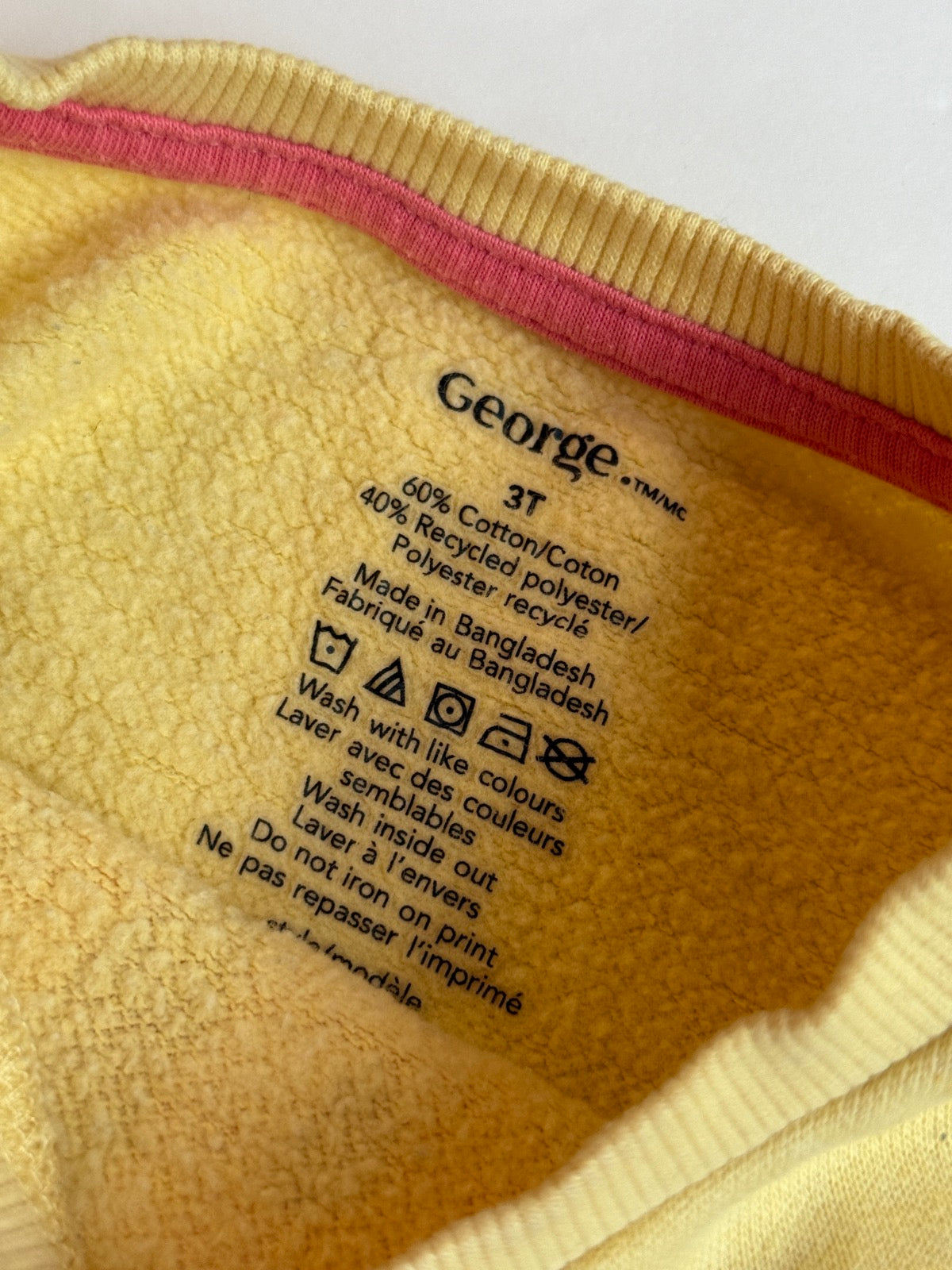 George Happy Sweatshirt Yellow Girls 3T