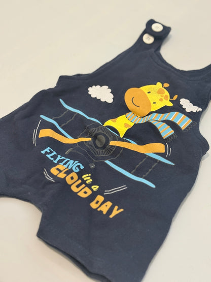 Mini Giraffe Flying Cloud Day Romper Size M