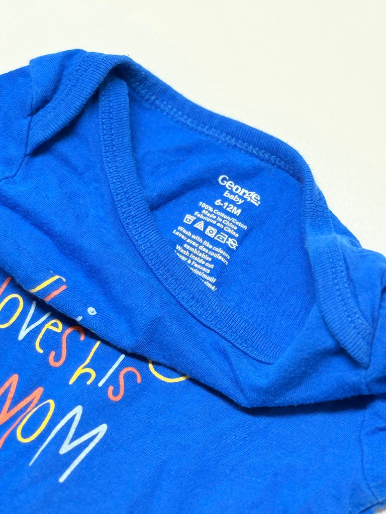 George 6-12m This Guy Loves Mom Onesie