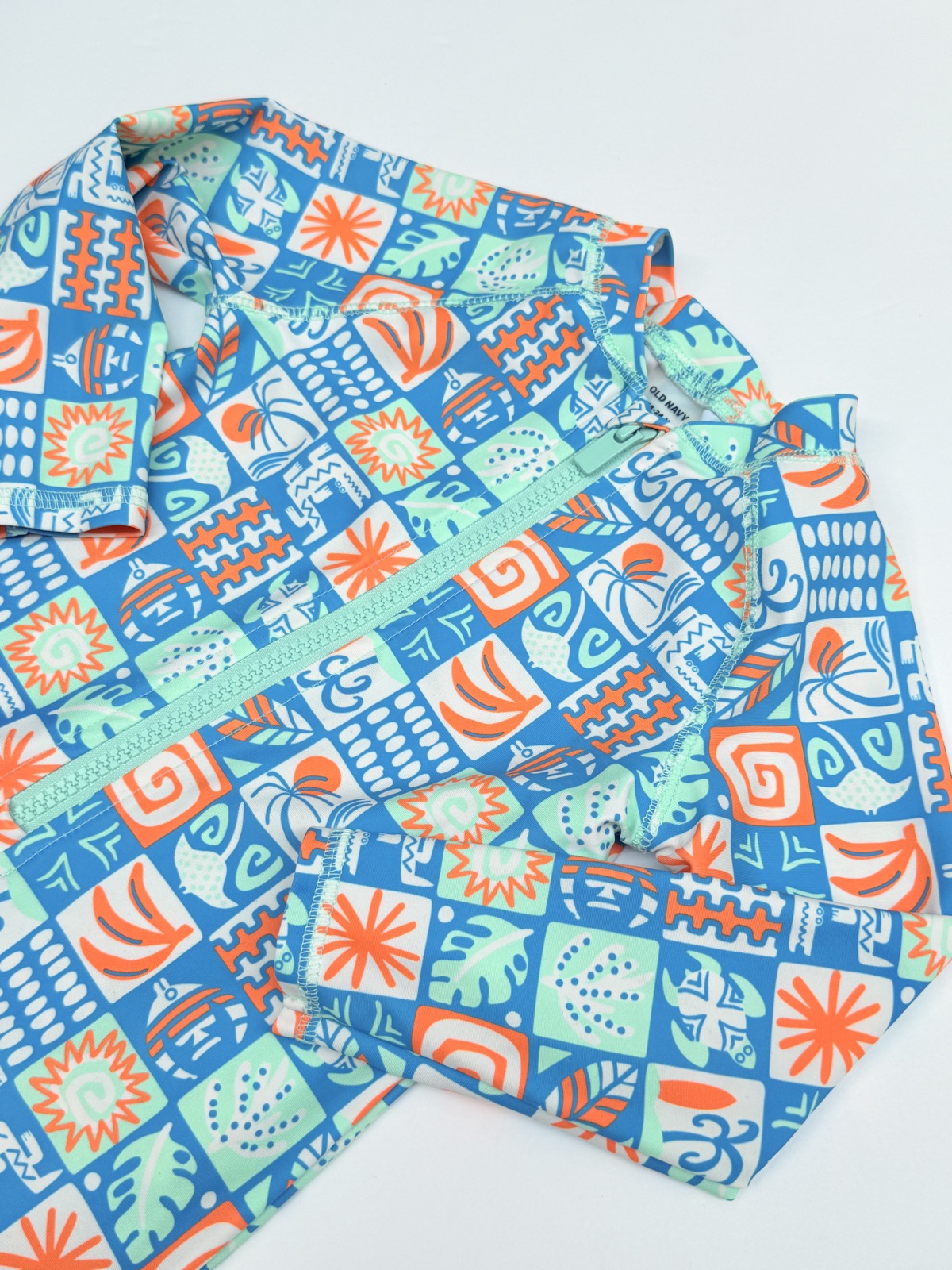 Old Navy Tropical Print Rashguard Swimsuit 18-24M