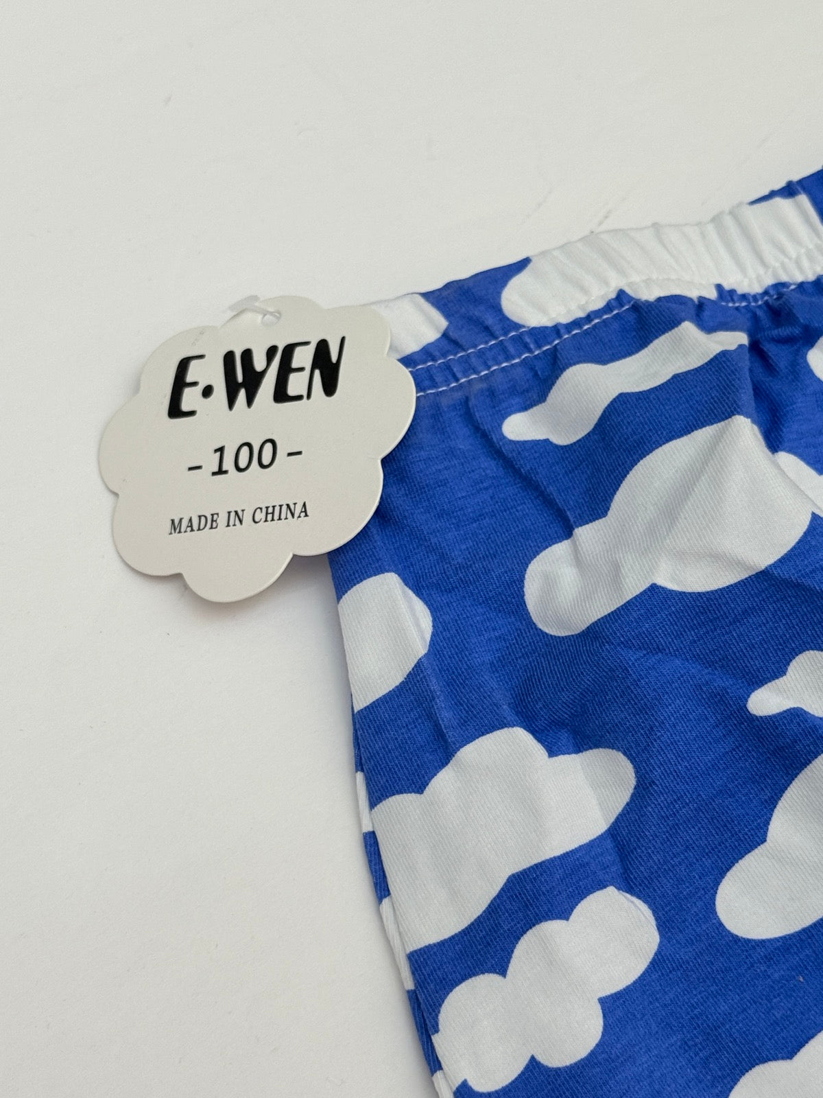 NWT - E.Wen Blue Cloud Print Pants 3T