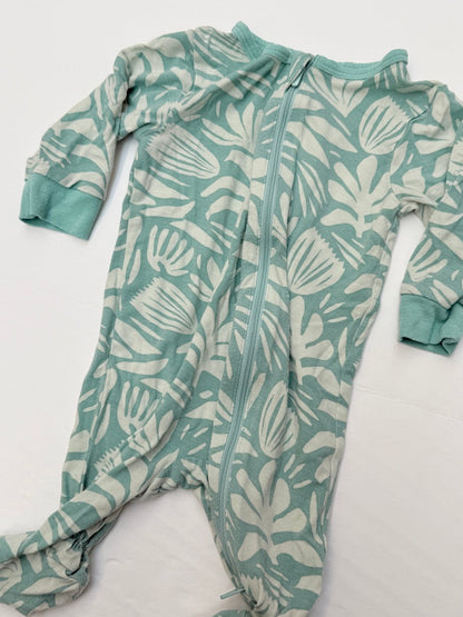 George Baby Sage Floral Footed Sleeper 0-3M