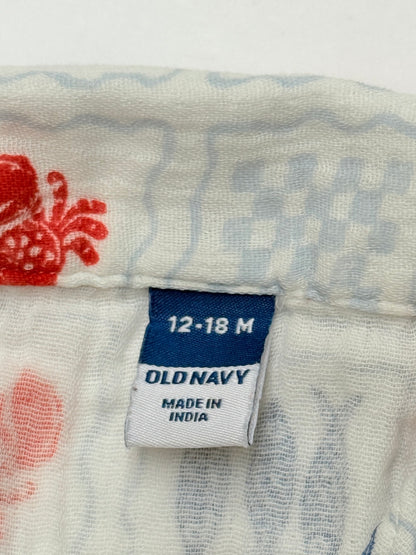 Old Navy Crab Fish Print Shirt 12-18M