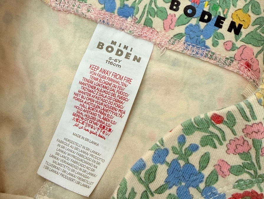 Mini Boden Floral Leggings Size 5-6y