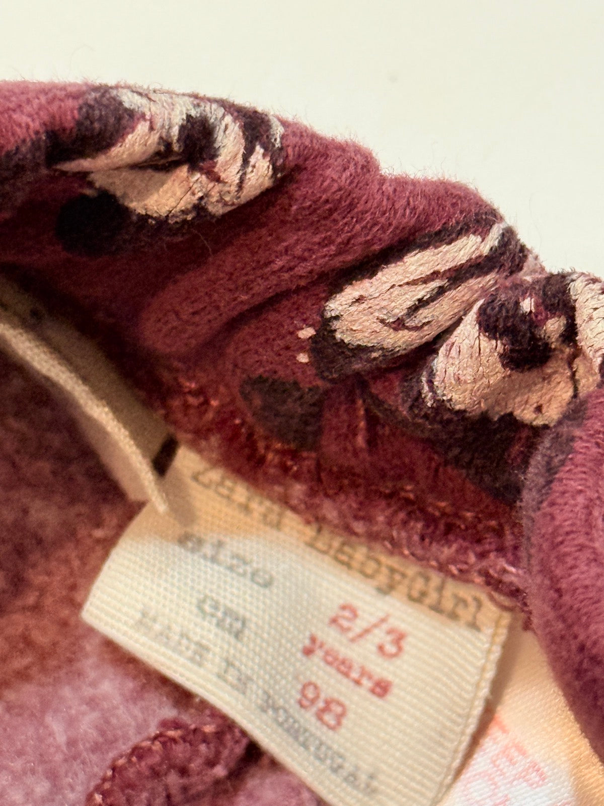 Zara Minnie Mouse Burgundy Jogger Pants 2-3Y