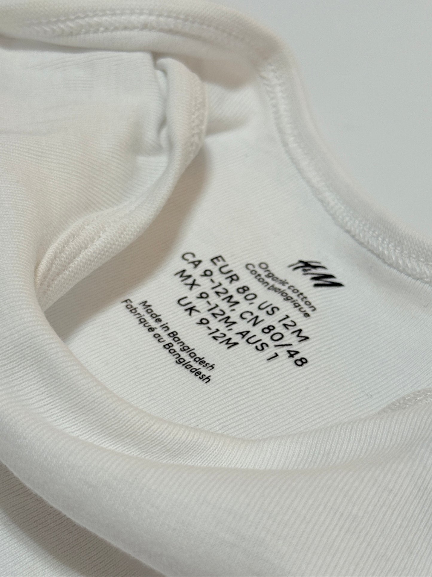 H&M White Onesie 9-12m
