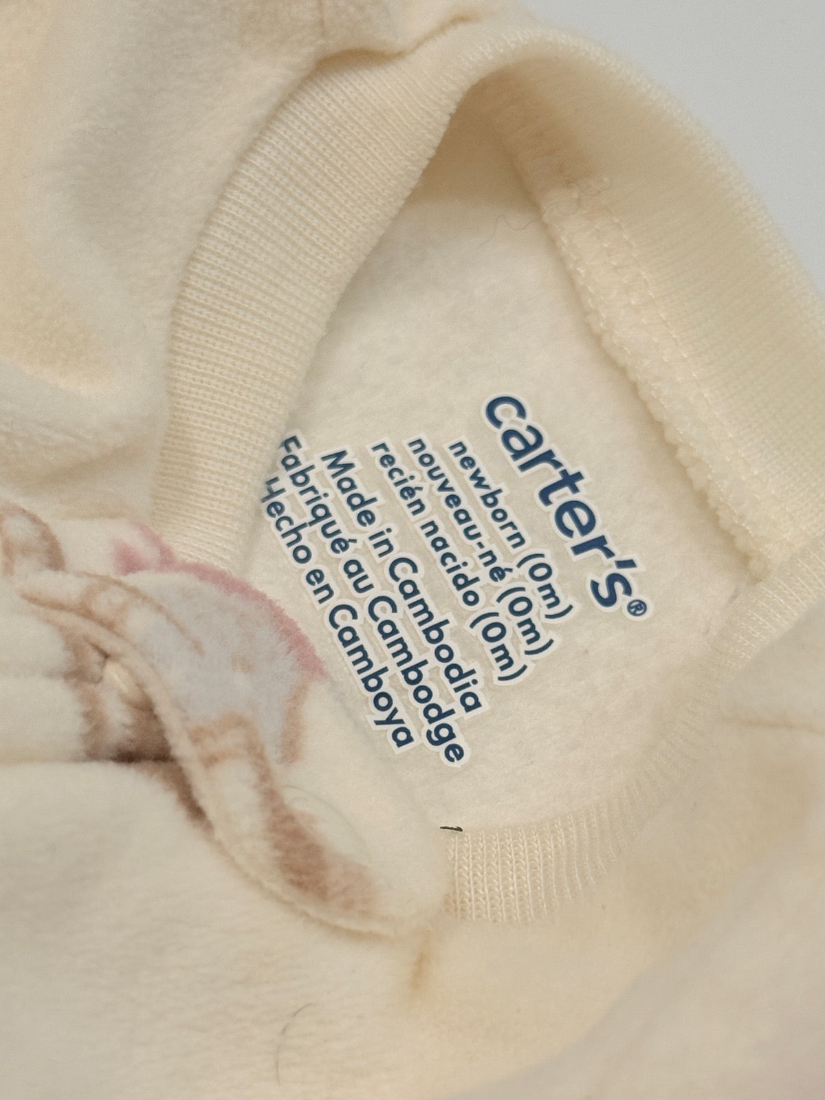 Carter's Bear Print Fleece Sleeper Newborn