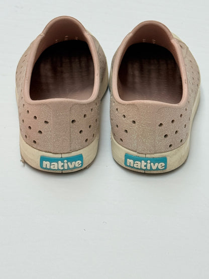 Native Jefferson Pink Glitter Slip-On Shoes Toddler C11 US11