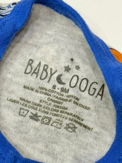 Baby Ooga Sports Print Footed Sleeper 6-9M