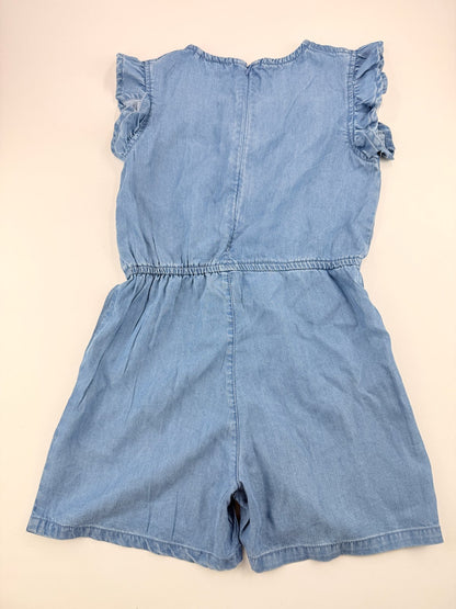 Guess Chambray Ruffle Romper Size 8
