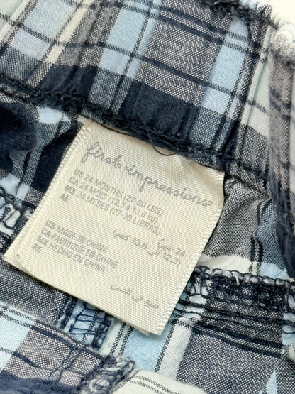 First Impressions Plaid Shorts 24 Months