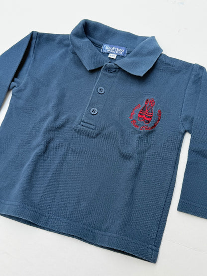 Bout'chou Navy Embroidered Polo 12M