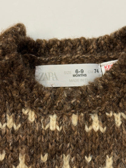 Zara Fair Isle Knit Sweater 6-9M