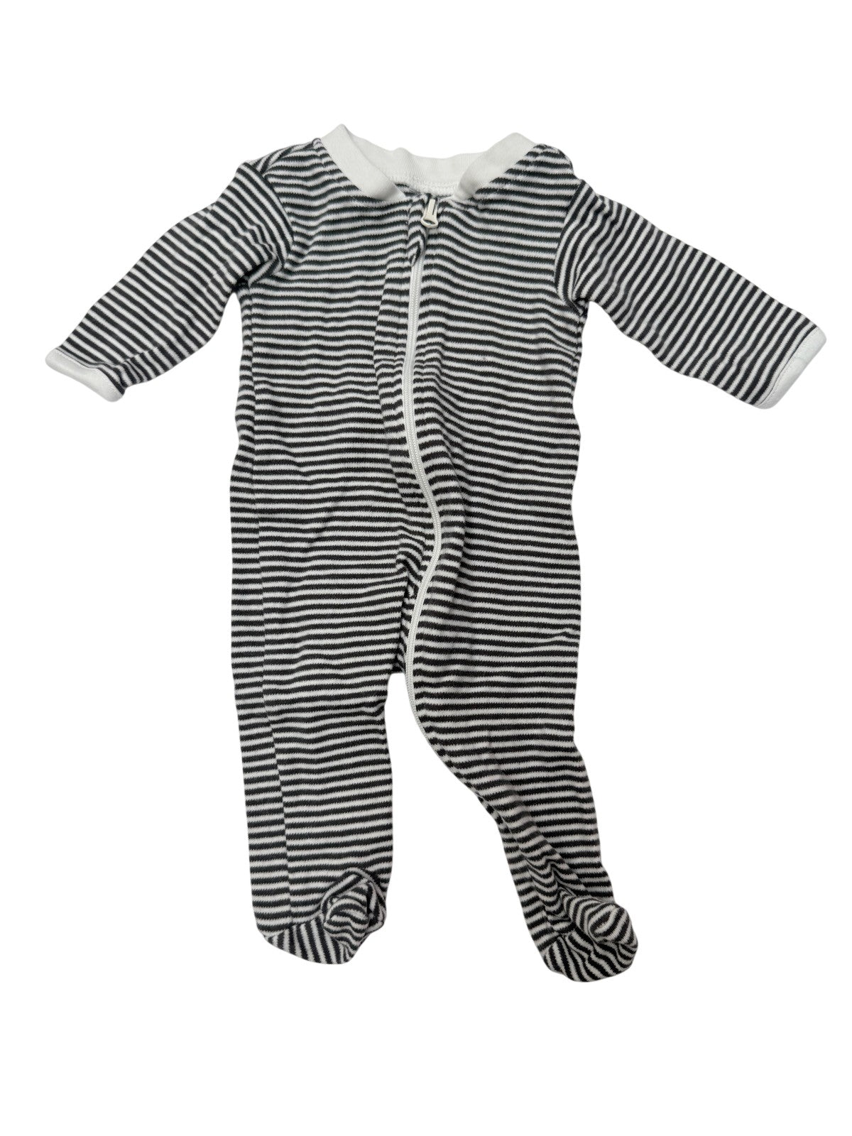 Striped Zip-Up Footed Sleeper
