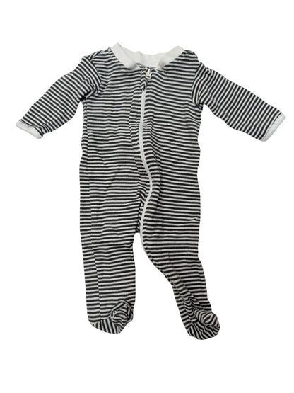 Striped Zip-Up Footed Sleeper
