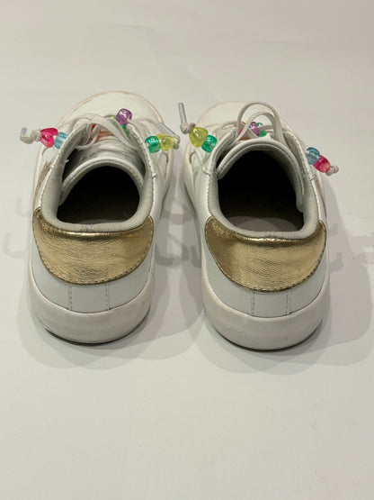 Rebelry White Gold Lightning Sneakers Size us12
