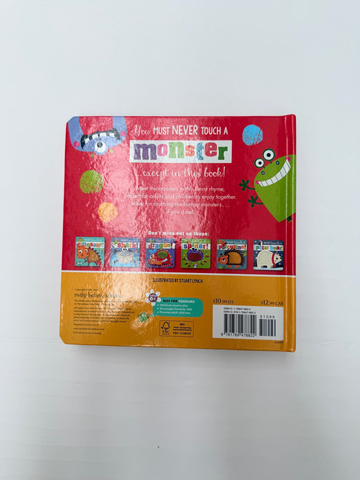 Never Touch a Monster! Touch-and-Feel Book