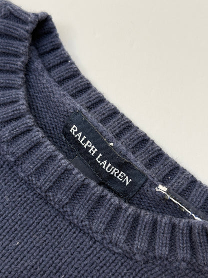Ralph Lauren Navy Knit Sweater 3-12m