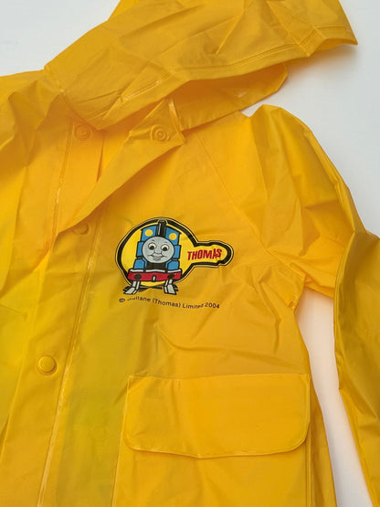 Rain Coat in a Bag-  Thomas & Friends Yellow Hooded Raincoat 7Y