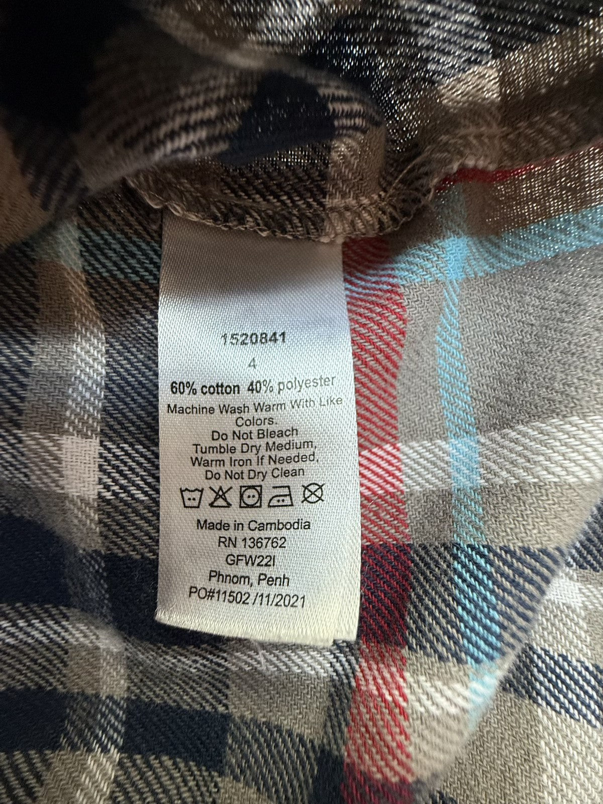 Andy & Evan Plaid Hooded Flannel Shirt Size 4