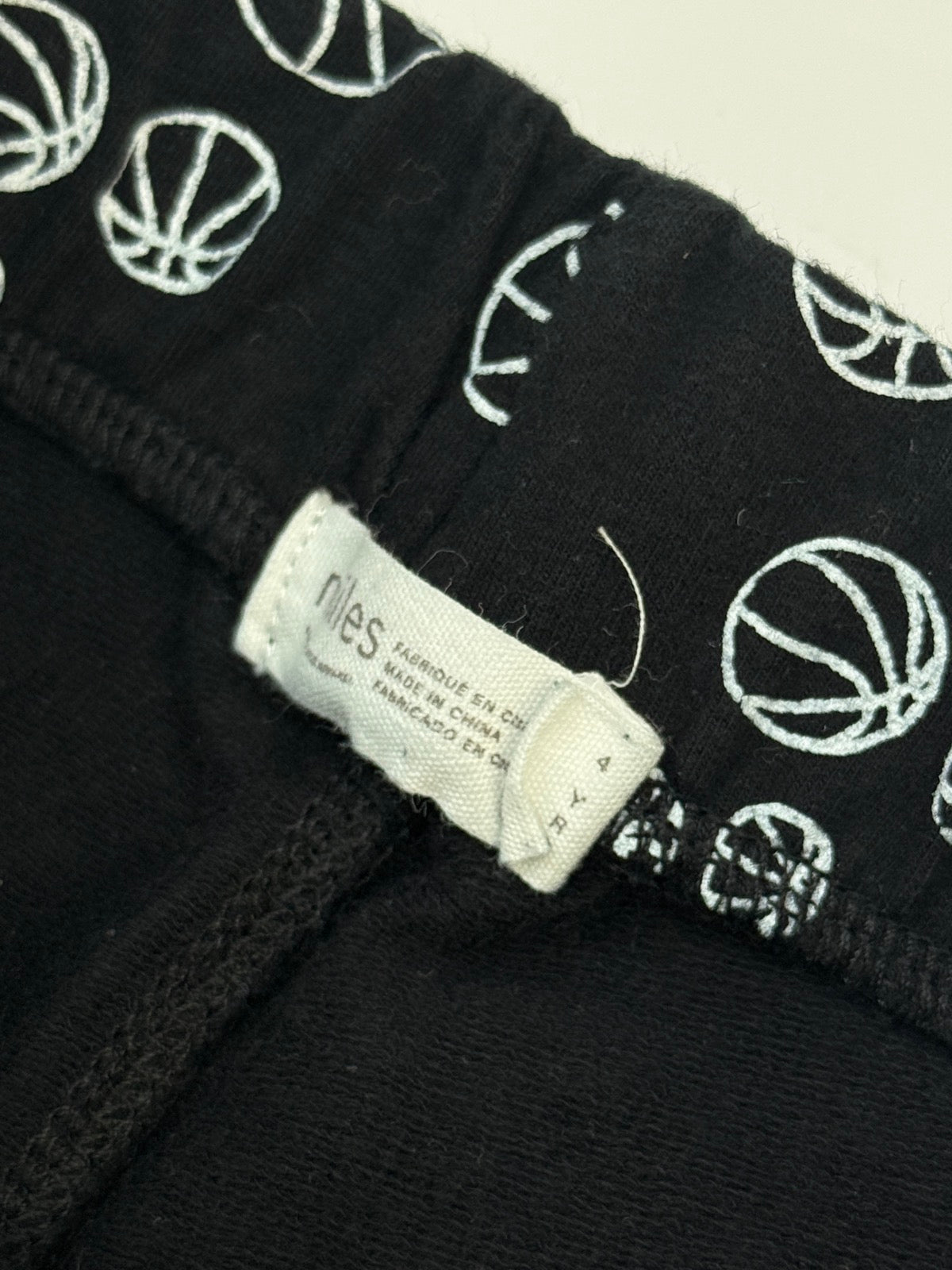 Miles Basketball Print Shorts Size 4