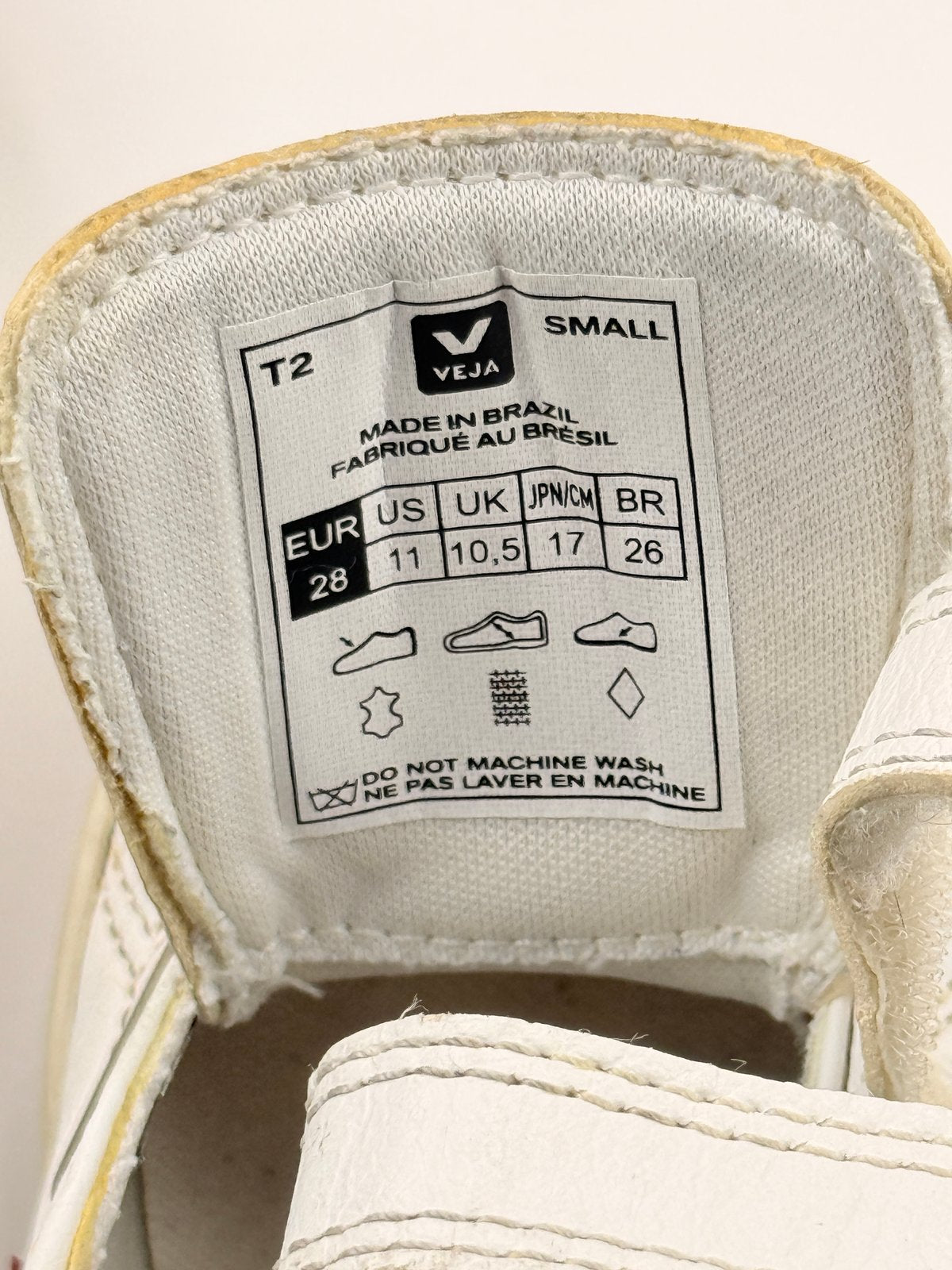 Veja Esplar White Velcro Sneakers Size 11