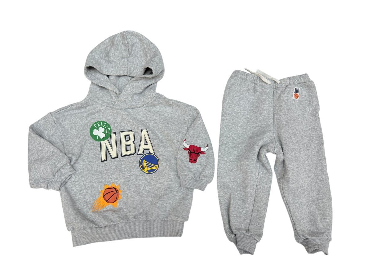 H&M NBA Gray Hoodie and Joggers Set 2T