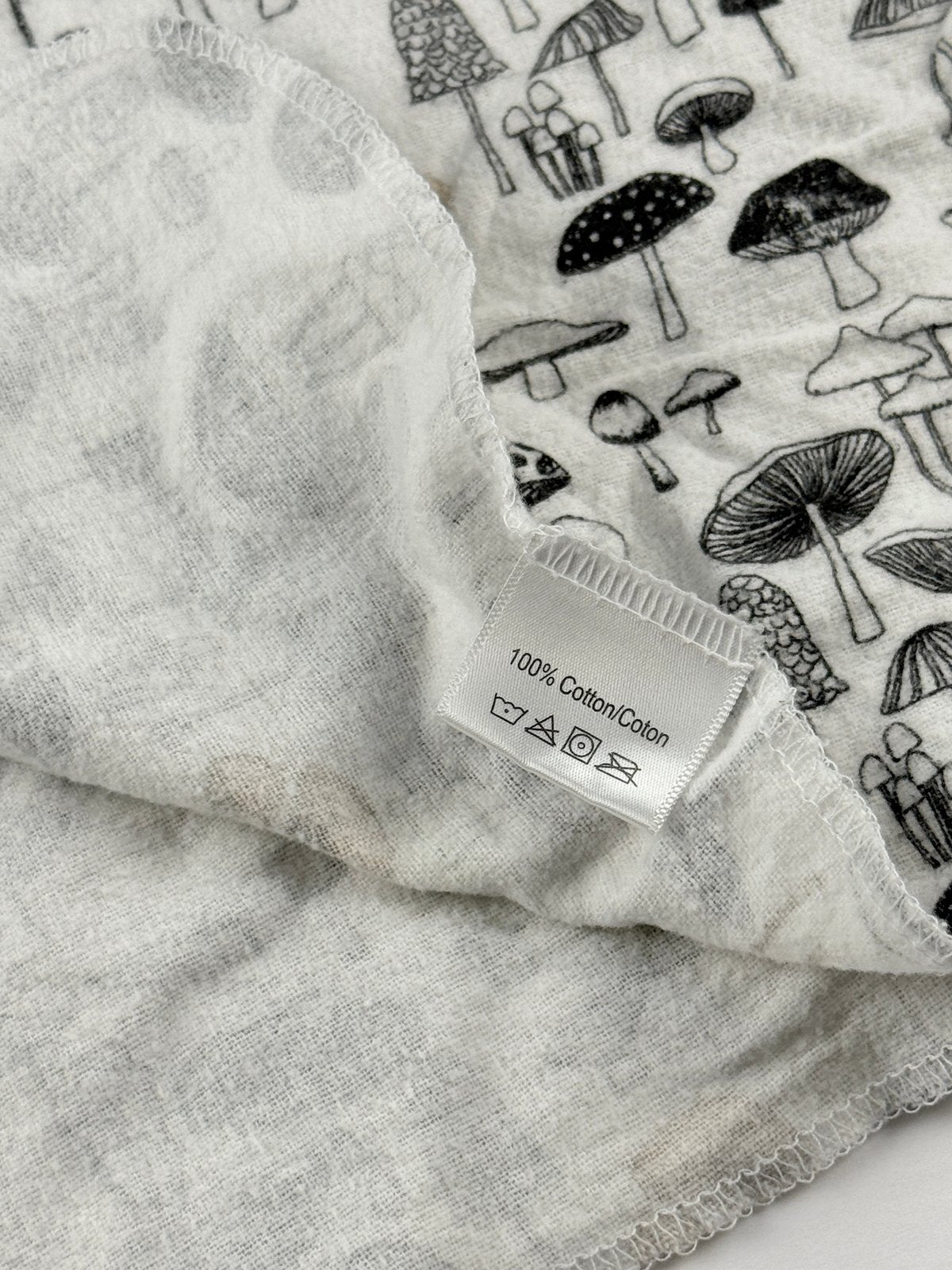 Debonair Creations Mushroom Flannel Burp Cloth