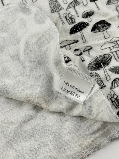 Debonair Creations Mushroom Flannel Burp Cloth