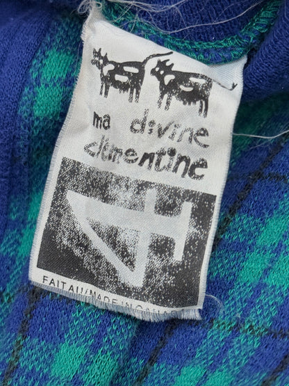 Vintage Ma Divine Clémentine Plaid Romper 12m
