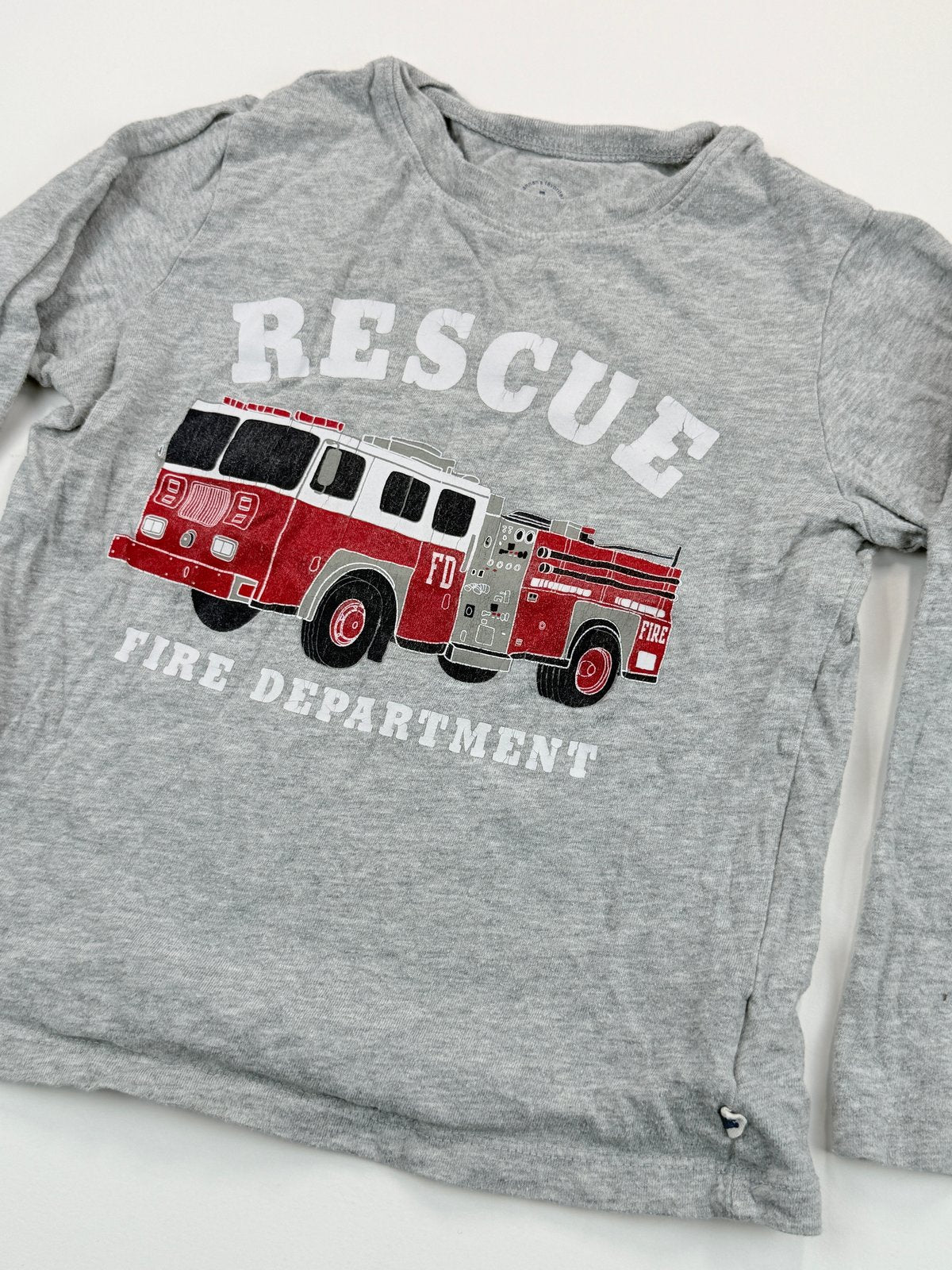 Baby Gap Rescue Fire Truck Long Sleeve T-Shirt 4T