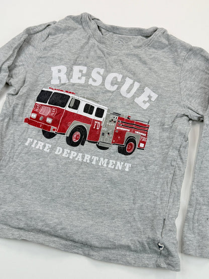 Baby Gap Rescue Fire Truck Long Sleeve T-Shirt 4T