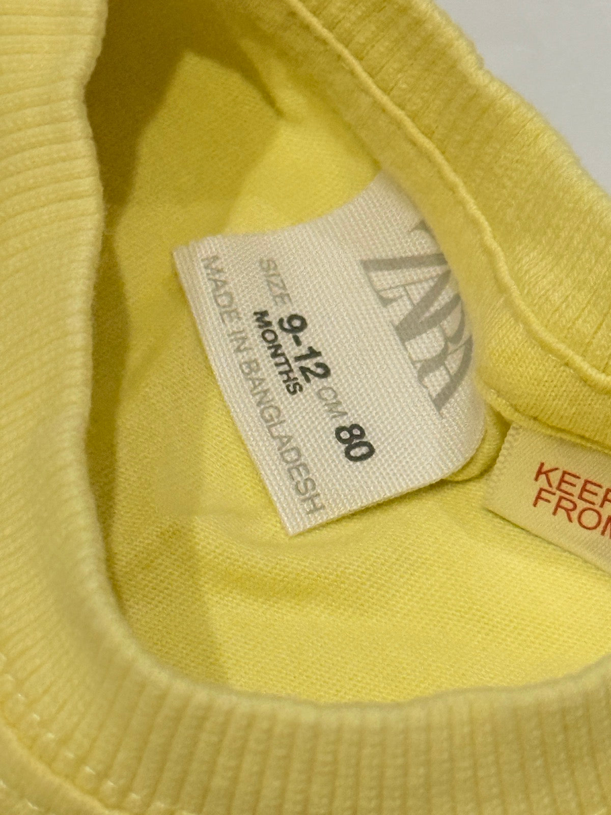Zara x Big Olita Yellow Set 9-12M