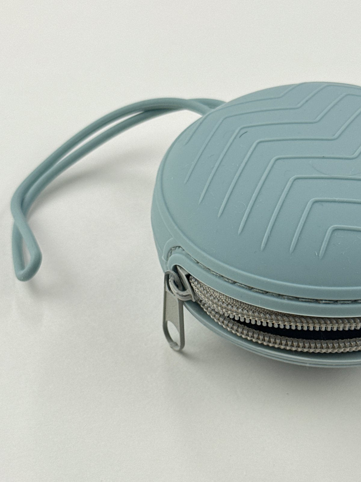 Blue Silicone Zip Pacifier Pouch