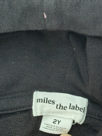 Miles The Label Black Floral Hoodie 2Y