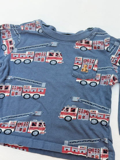 Baby Gap Fire Truck Print T-Shirt 12-18M