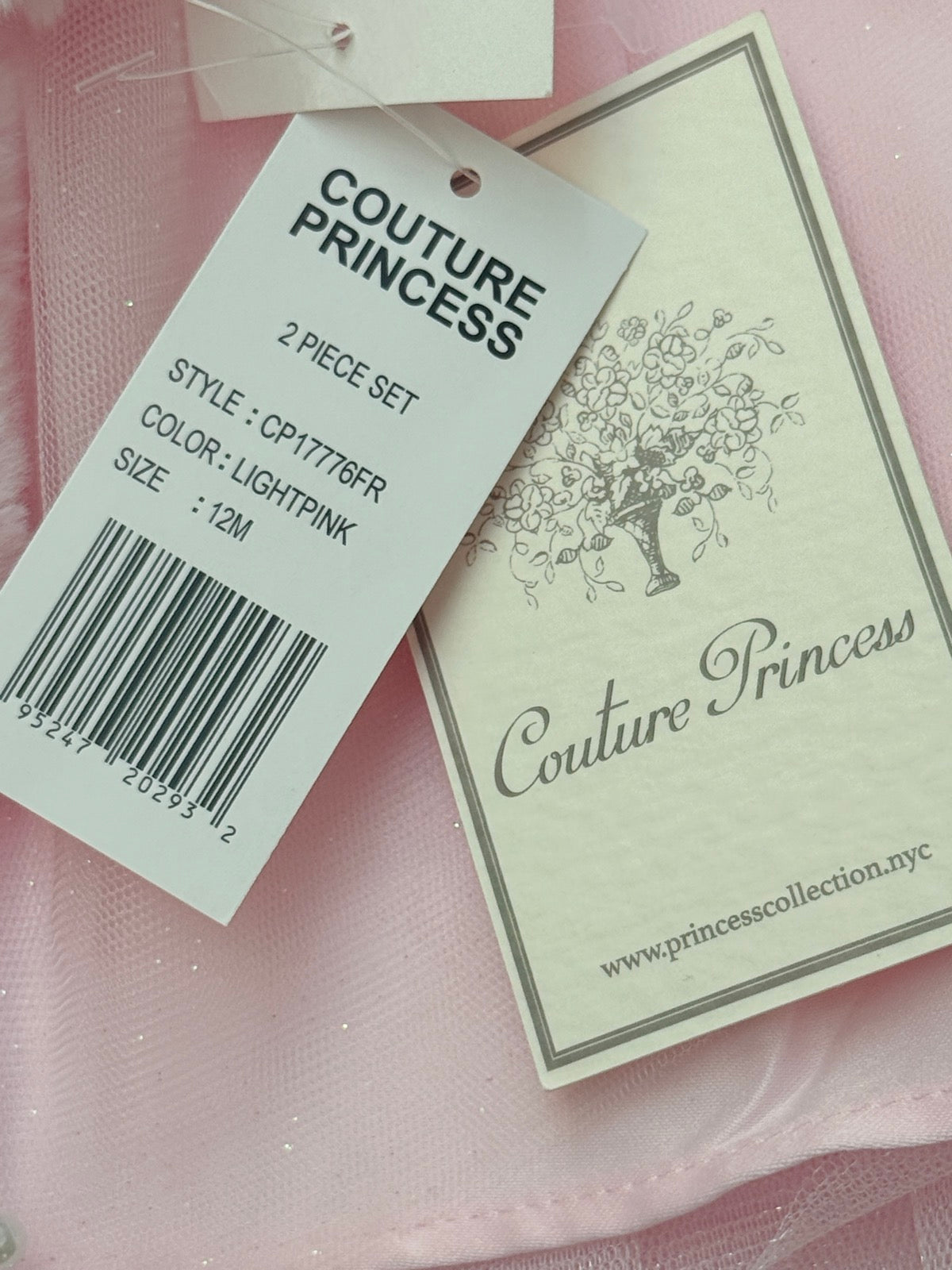 NWT - Couture Princess Pearl Dress & Shrug Set 12M