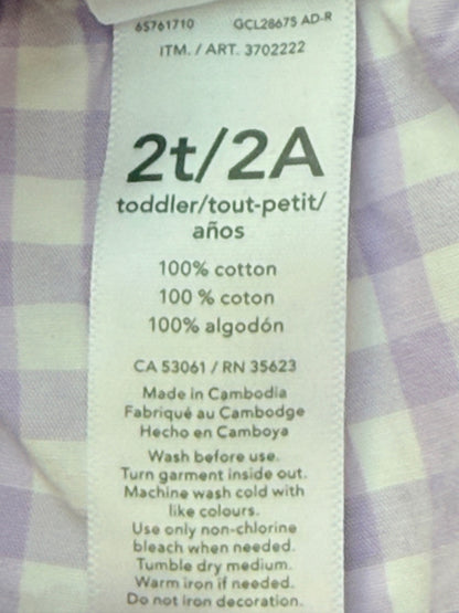 Carter's Purple Gingham Shorts 2T