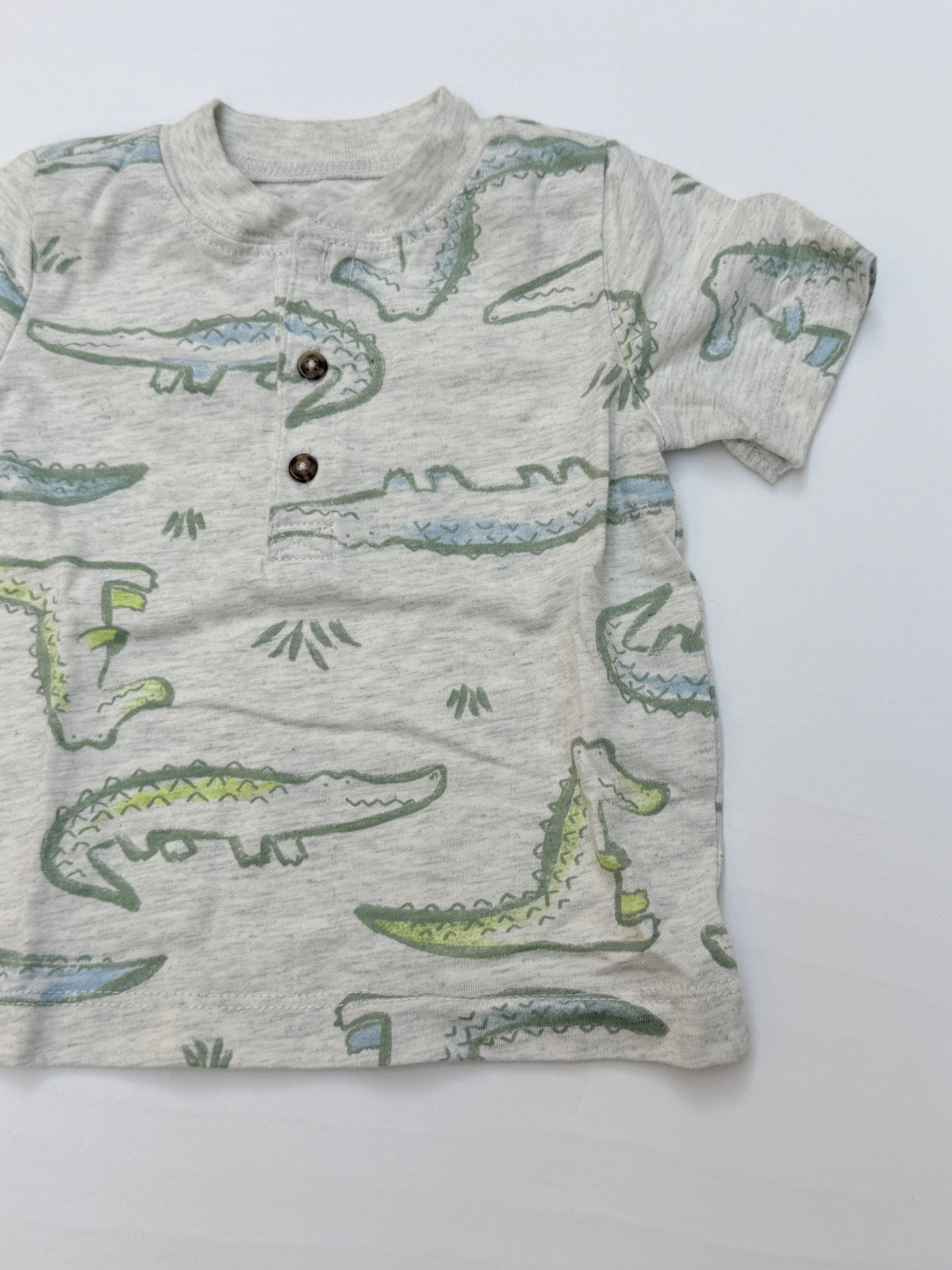 Carter's Alligator Print Henley T-Shirt 9M