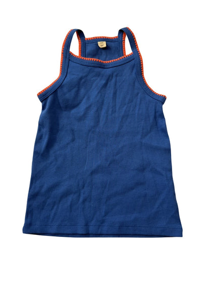 Mini Boden Blue Ribbed Tank Top 5-6Y