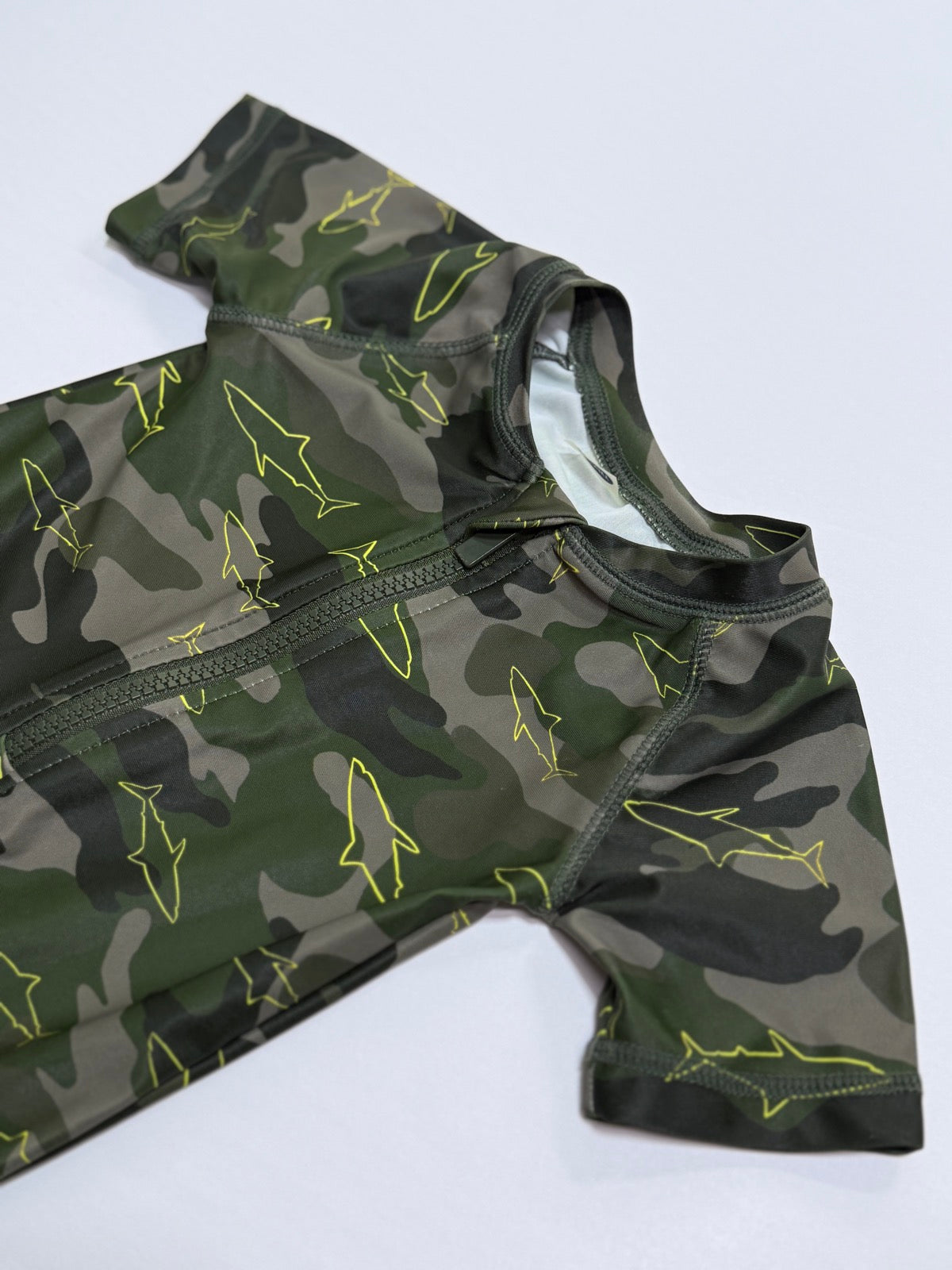 Old Navy Camo Shark Print Swimsuit One-Piece 6-12M