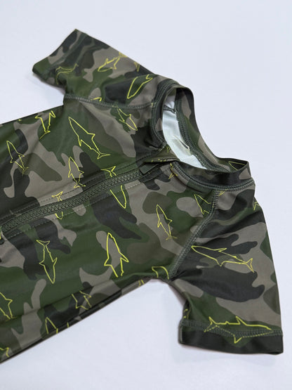 Old Navy Camo Shark Print Swimsuit One-Piece 6-12M