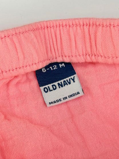 Old Navy Pink Muslin Bloomer Shorts 6-12M